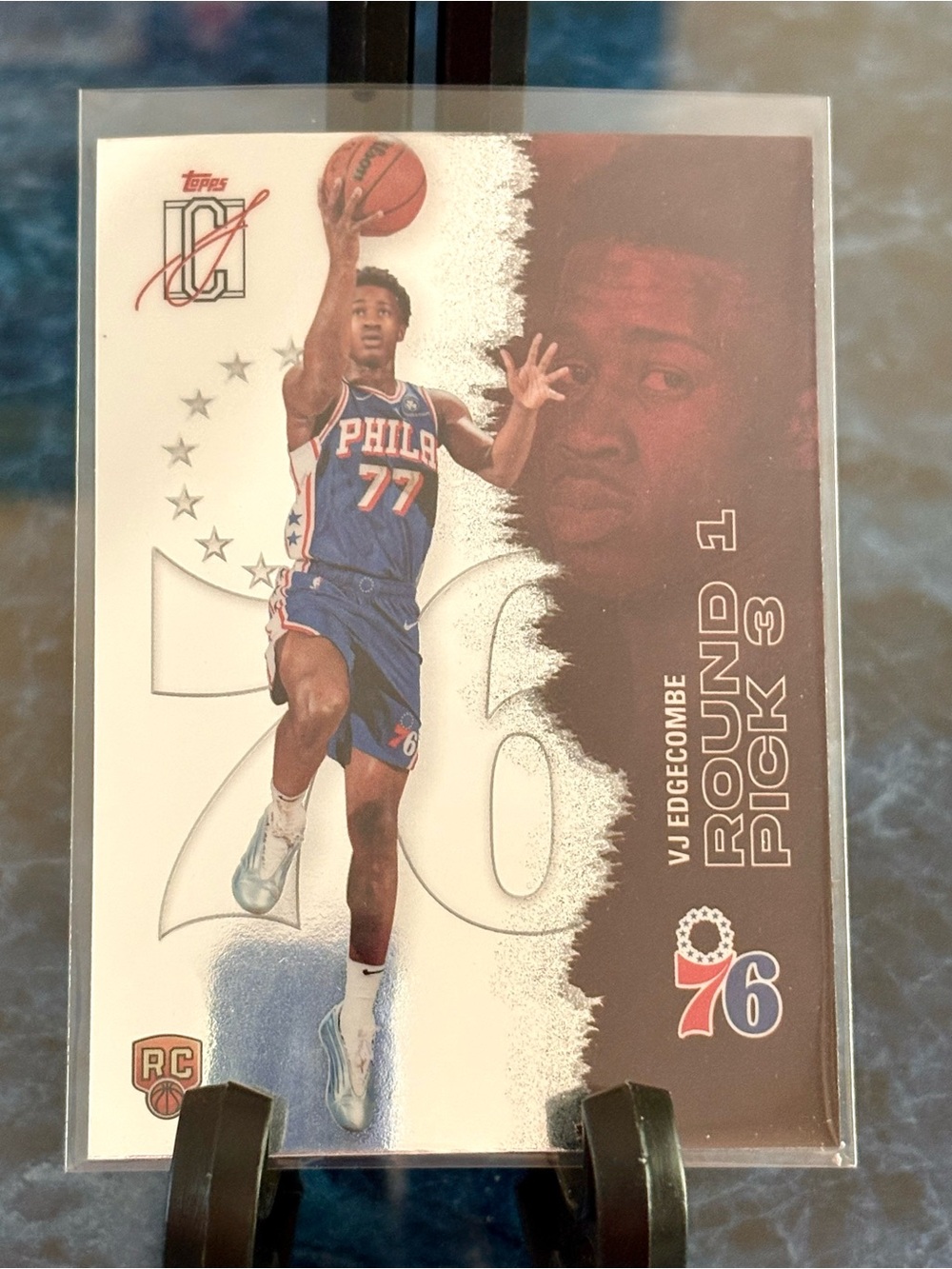 VJ Edgecombe Rookie Card Topps Class Signature Philadelphia 76ers
